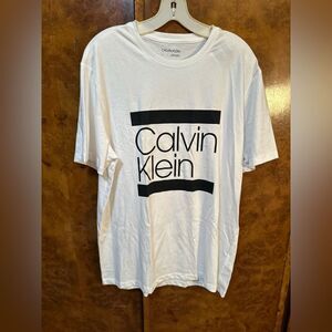 Calvin Klein White T-Shirt for Men-classic logo